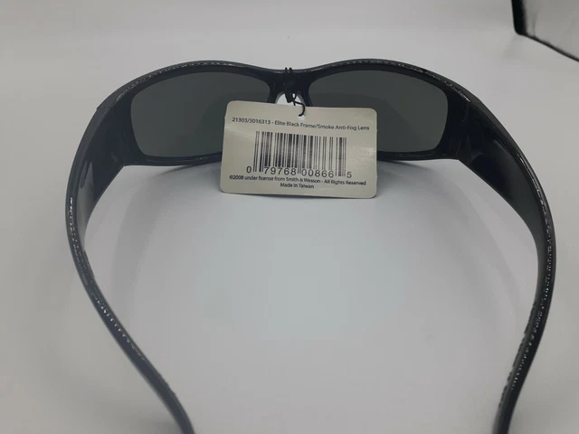 Smith & Wesson Elite Safety Glasses with Black Frame and Smoke Anti-Fog Lens 3