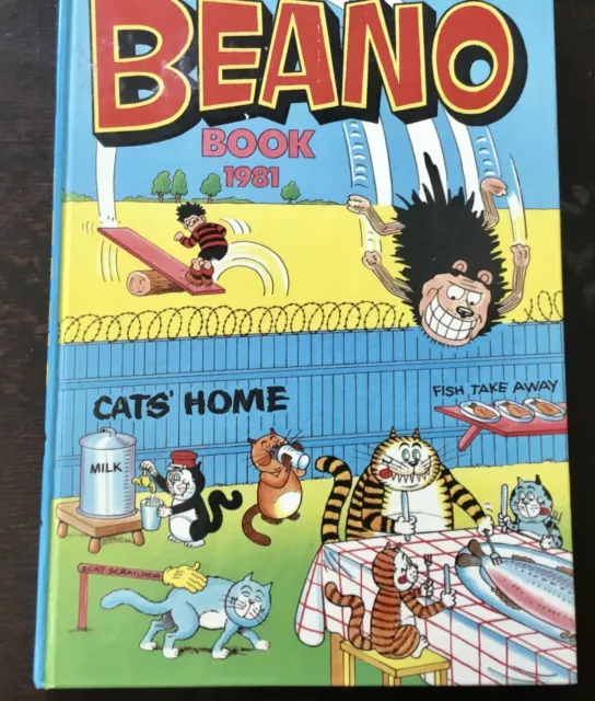 The Beano Book / Annual 1981 Hardback Book Biffo Dennis The Menace Bash Street