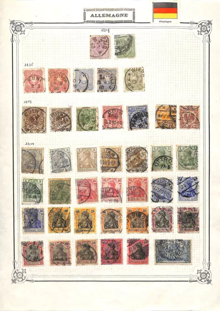 [OP615] Germany lot of stamps on 12 pages