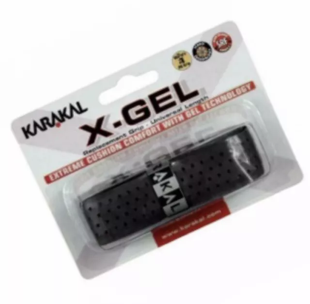 Karakal X-Gel Replacement Grip - Single Grip - Black - Rrp £10