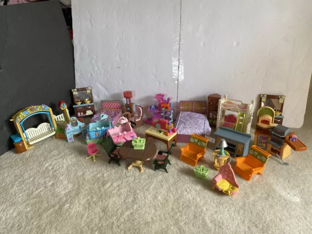 fisher price loving family furniture lot ( More Pieces Added)