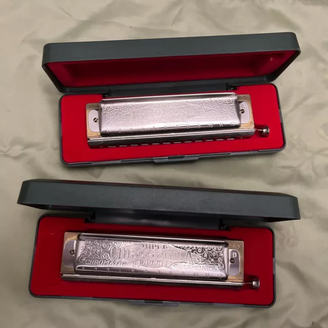 Harmonica Chromatic Hohner Super Chromonica 270 A, D Lot Of 2