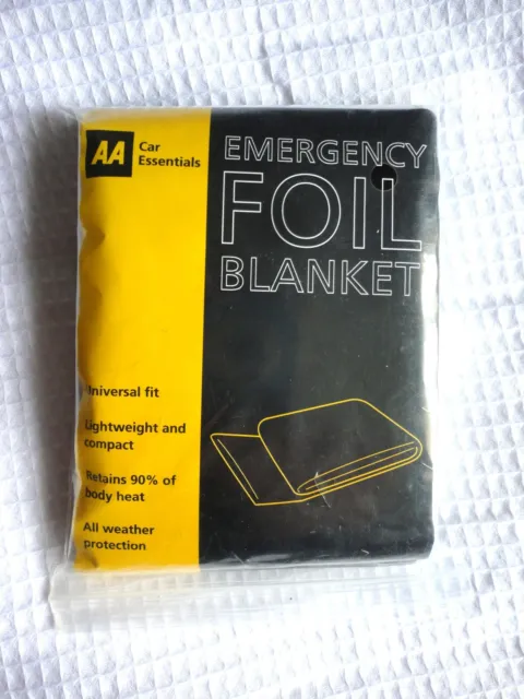 AA Car Essentials Emergency Foil Blanket - Brand New