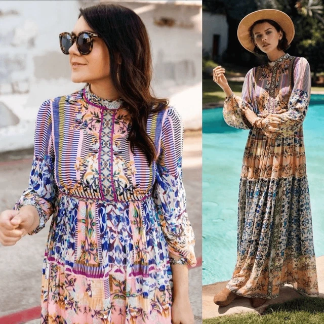 Anthropologie anastasia maxi dress top