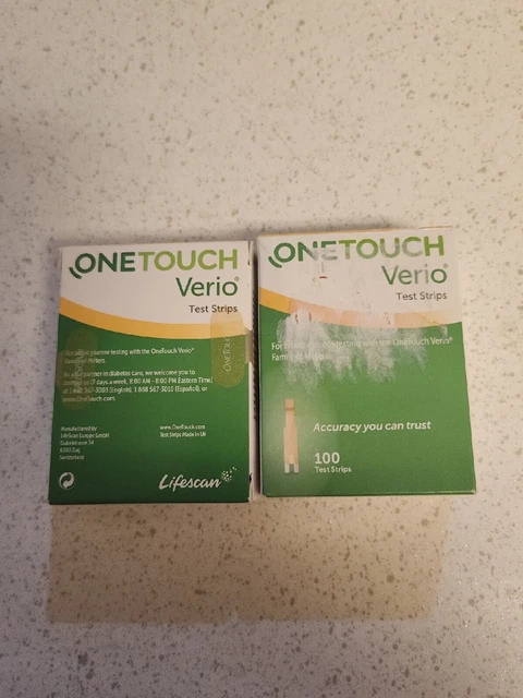 Tiras de análisis de sangre OneTouch Verio - 2.100 unidades vencimiento 7-31-2023/8-31-2023