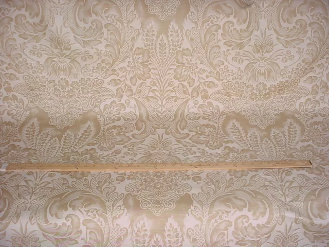 14-1/8Y Beautiful Cowtan Tout Fiorentina Floral Damask Linen Upholstery Fabric