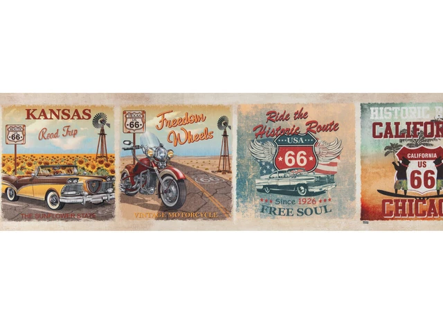 Tappeto Runner Cucina Passatoia Digitale Antiscivolo Sprinty Mod. Route 66