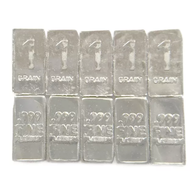 TEN 1 Troy Grain PLATINUM Bullion Micro Bars Pure.999 Fine Fast Free USA Ship