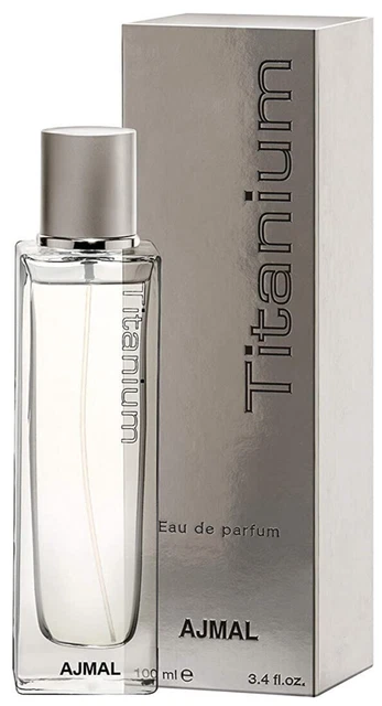 Ajmal Titanium EDP Spray Perfume Fresco Fragancia Larga Duración Hombres 100 ml