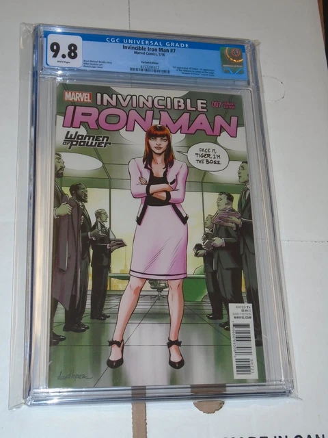 INVINCIBLE IRON MAN #7 (2016) CGC 9.8 Variant 1st Cameo App. of RiRi Williams