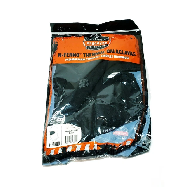 Ergodyne N-Ferno 6821 Thermal Fleece  Balaclavas Black New in Package