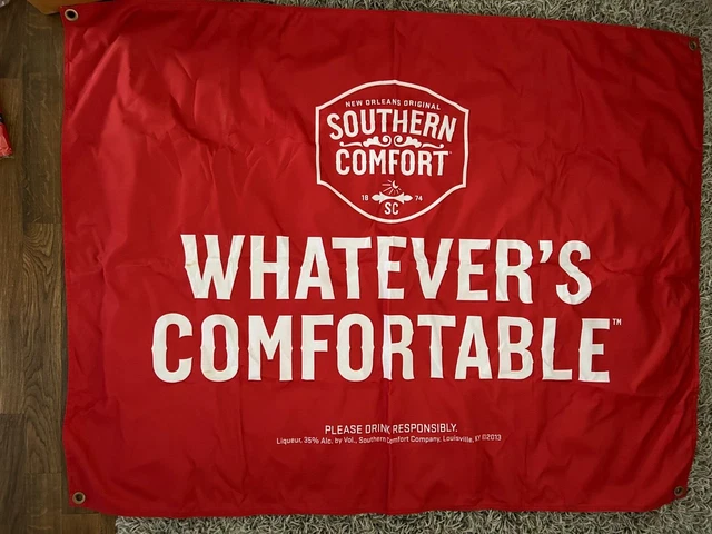 SOUTHERN COMFORT WHATEVER'S COMFORTABLE LARGE BANNER 37x48 GREAT MAN CAVE ITEM