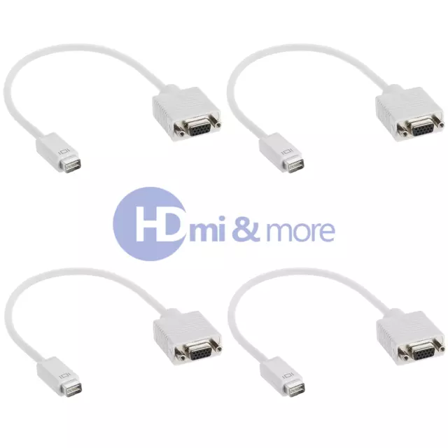 4x Mini DVI a VGA Monitor Adaptador de Video para Apple iMac y MacBook