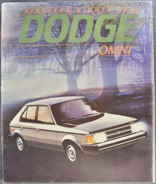 1984 Dodge Omni Catalog Brochure Hatchback Sedan Mitsubishi Excellent Original