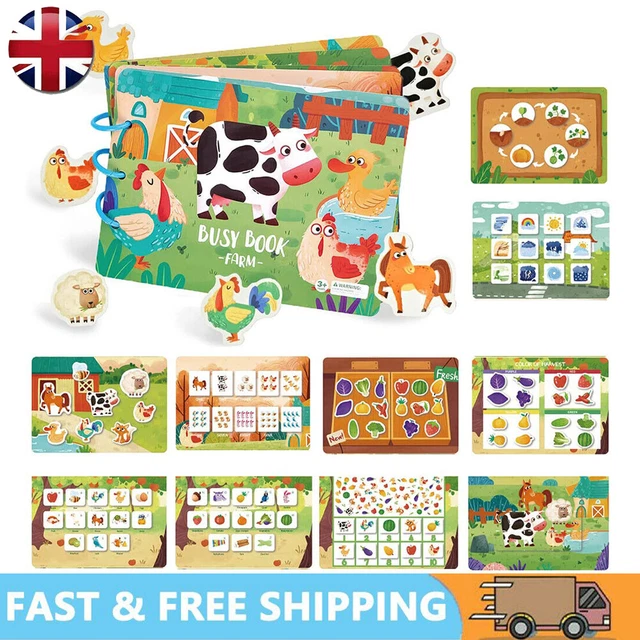 Toddler Busy Board Sensory Montessori Toys 10 Pages Quiet Book for Kids NEW