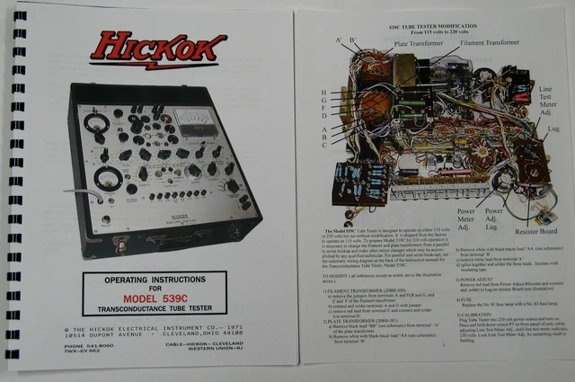 Hickok Model 539B Tube Tester   IARCHS Radio Collector Club