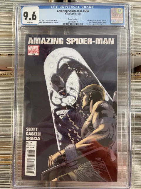 Amazing Spider-Man 654 2nd Print RARE CGC 9.6 Flash Thompson Becomes Venom