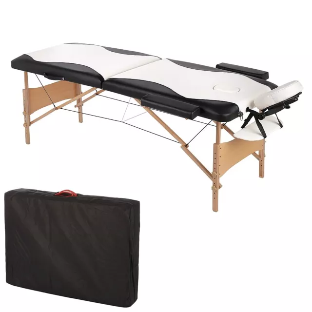 Massageliege Massagebank 2 Zonen Massagetisch Therapieliege klappbar Alu mobile