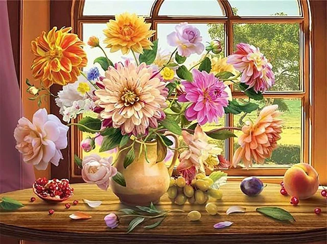 Goofong 5D DIY diamond painting Sonnenblume Blume Bilder kits set, Full Runde