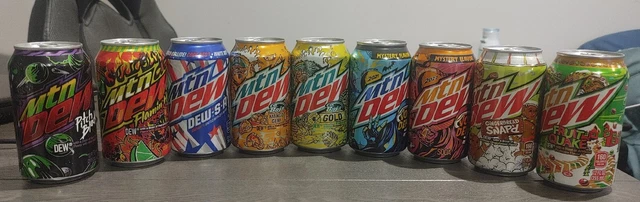 Collection Mountain Dew Lot 9 - Baja Mango Gem Gold, Pitch Black, Dewsa, Voodew