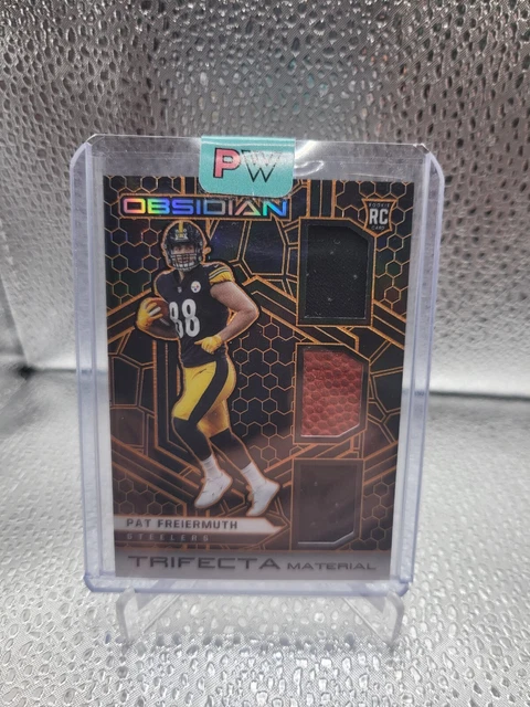 2021 Panini Obsidian Pat Freiermuth Trifecta Material #'d 11/75!! STEELERS!