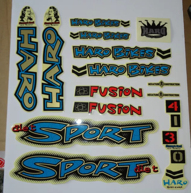 HARO DIET SPORT BMX Sticker Set 90s Old School Freestyle BMX