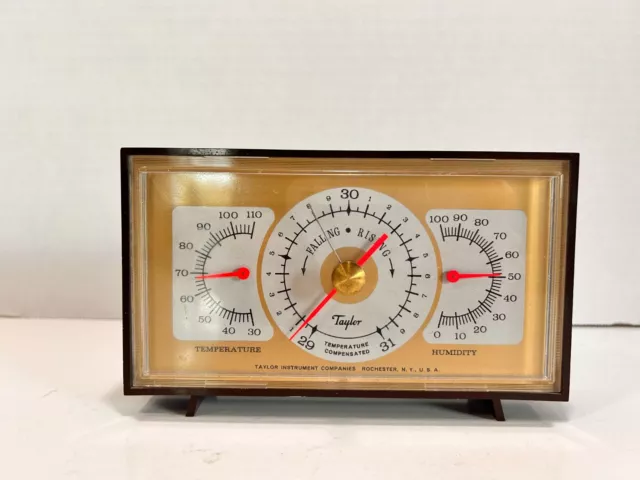 Vintage Desktop Taylor Instrument Companies Stormoguide Barometer Made In USA