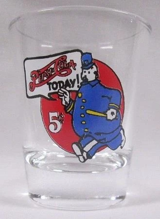 A Charming Pepsi Cop  1  1/2 oz. Shot Glass