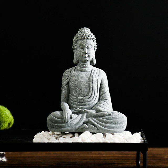 Resin Buddha Statue Meditation Sakyamuni Statuette Decorative Home Decor Feng