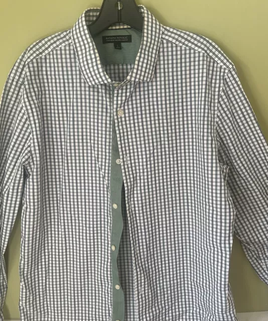 Banana Republic Men’s Non Iron Tailored Slim Fit Button Up Long Sleeve Sz L