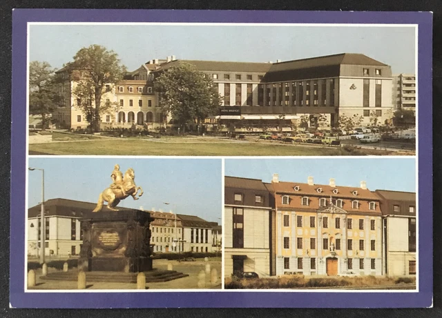 schöne alte DDR-Postkarte Hotel Bellevue in Dresden 01067 Sachsen