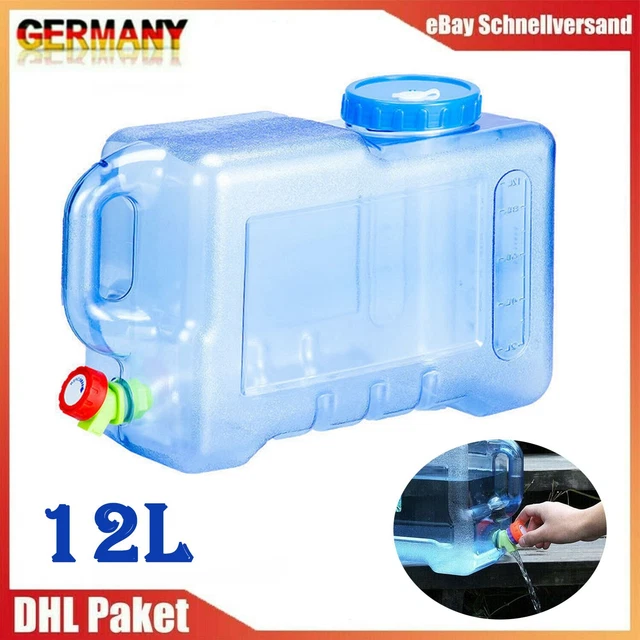 Wasserbehälter Hahn Trinkwasserkanister Kanister Wasserkanister-Behälter 12 L