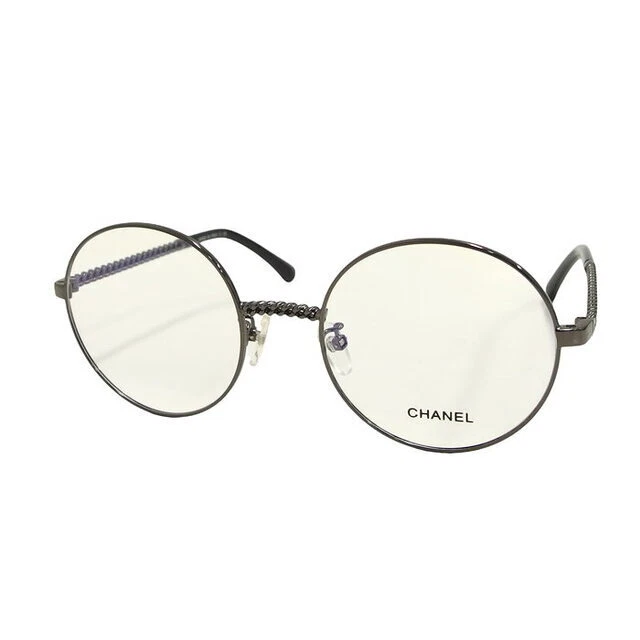 Chanel Sunglasses Round Shape Clear Lens 52 19 135 R4d07