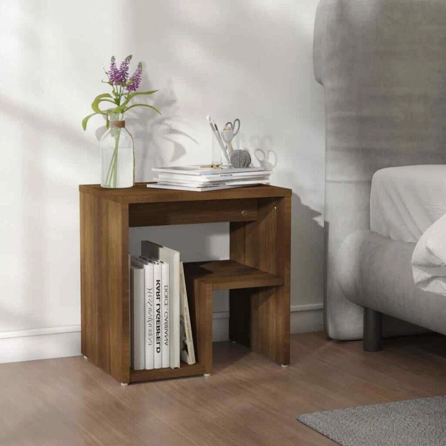 1/2x Table de Chevet Aggloméré Table de Nuit Armoire Maison Multicolore vidaXL