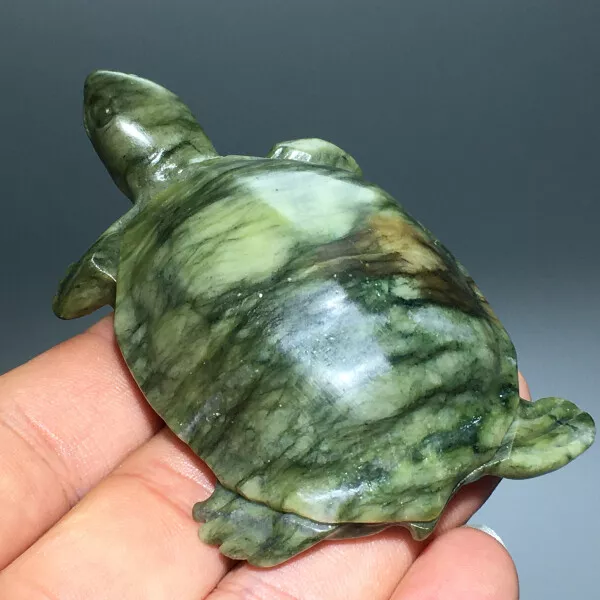 119g Natural Crystal.ophiolite.Hand-carved.Exquisite tortoise.statues A3