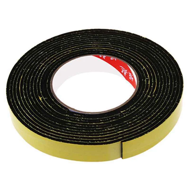 5m Black Single Sided Self Adhesive Foam Tape Closed Cell 20mm Wide x 3mm ThicY2
