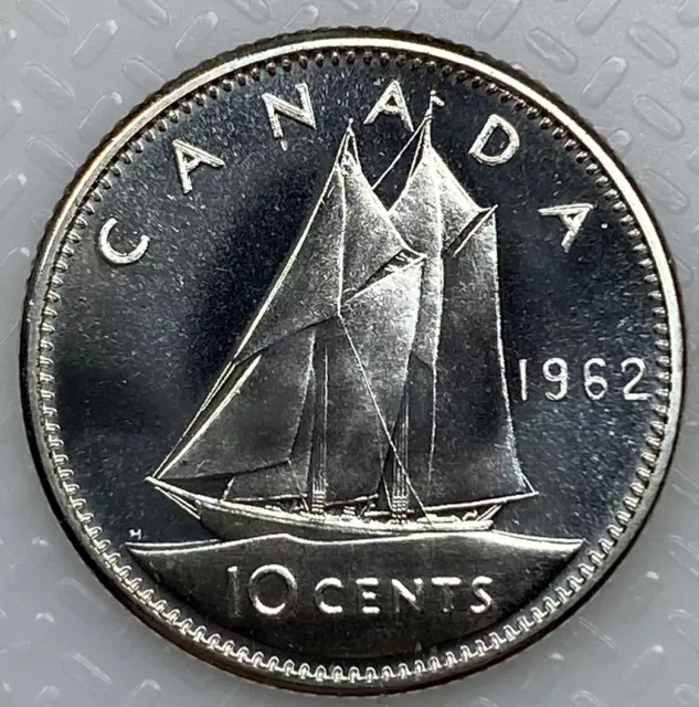 1962 Canada 10 Cents Proof-Like .800 Silver Dime Coin