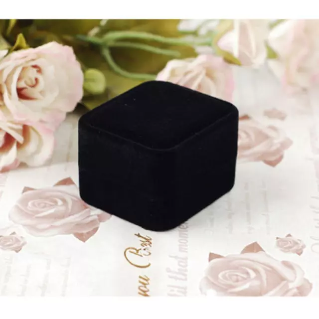 Velvet Ring Box Engagement Wedding Ring Display Earrings Jewelry Storage Case