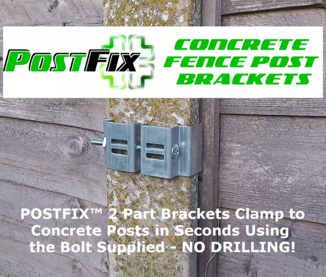 4 Postfix® 4 x 4 slotted concrete fence post bracket hanging basket Bracket