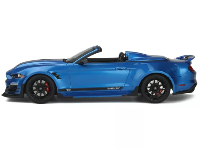 2022 Shelby Super Snake Speedster Convertible Blue Metallic with Black Stripes 1