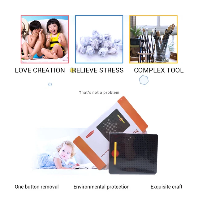 Magnetic Drawing Board Toy Kids Children Steel Painting Educational