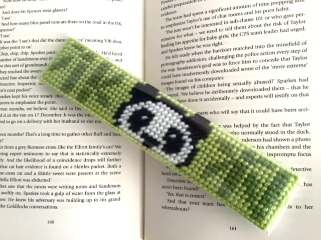 PANDA Bamboo - Handmade bookmark. Secret Santa, Xmas, Birthday, Book lover Gift