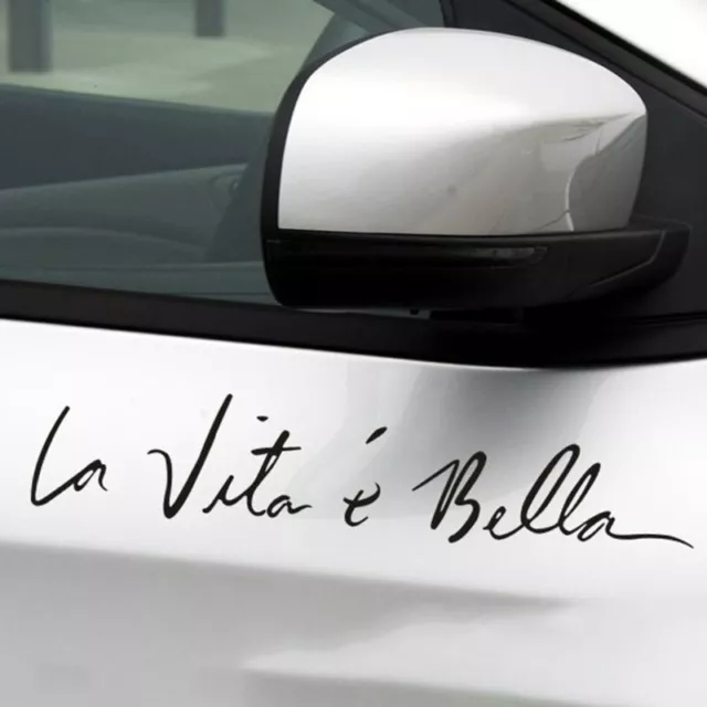 SUV Car PVC Sticker Trims English Beautiful Life La Vita e Bella Paster Styling