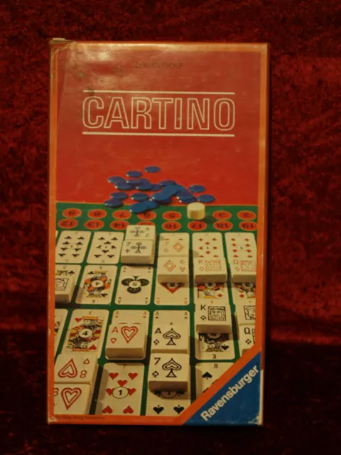Cartino Brettspiel Legespiel Ravensburger 70er Jahre Holz Vintage Nostalgie