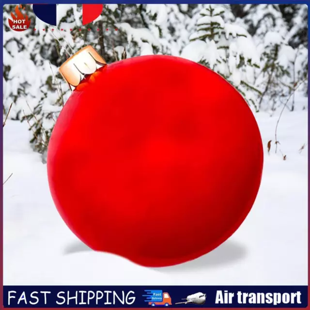 Christmas Inflatable Ball 8 Colors PVC Blow Up Ball Without Light (red 65cm) FR