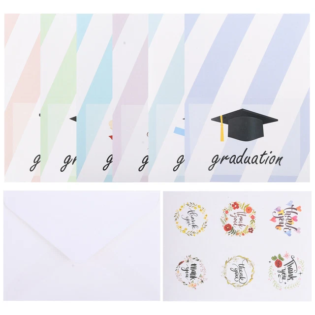 1 juego English Graduation Party tarjetas de felicitación papel tarjetas de regalo regalos finales