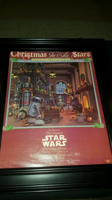 Star Wars Christmas Album Rare Original Promo Poster Ad Framed!