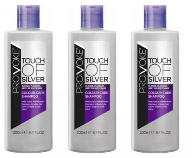 Pro:voke Touch of Silver Colour Care Shampoo 200ml/3er Pack