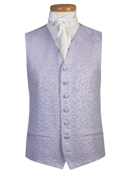 Lilla Mulinello Gilet Pergamena Vestito da Festa Matrimonio Abito Crociera (D5)