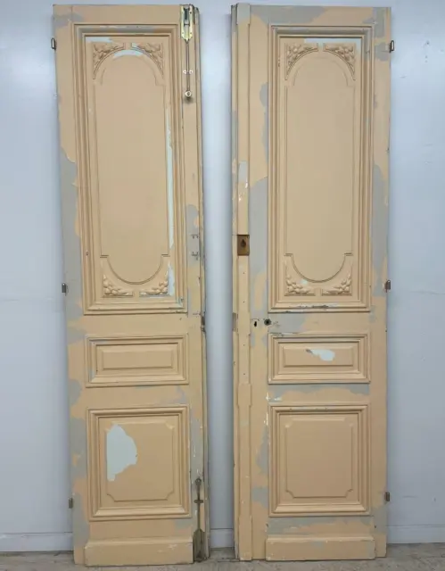 Pair of French Antique Doors/Double Doors-Solid Old Growth Fir Wood